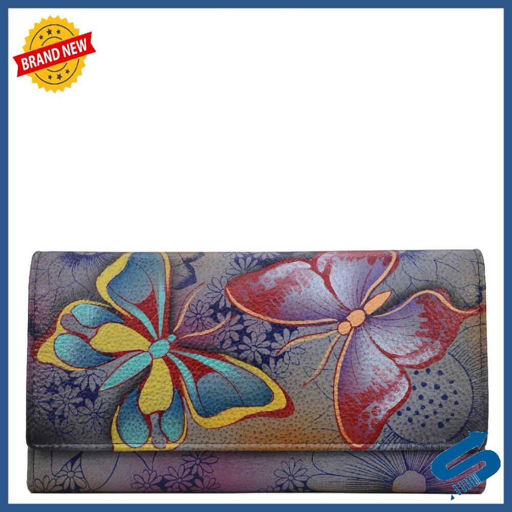 Genuine Leather Hand-Painted Wallet With Multiple Pockets